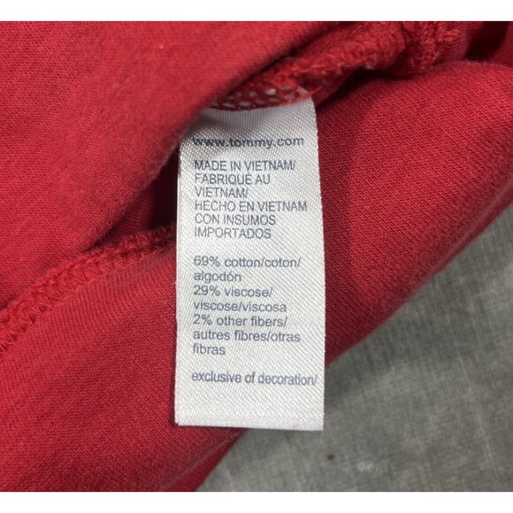 Tommy Hilfiger Mens XXL Red Quarter 1/4 Zip Fleece Pullover Sweater - Picture 5 of 8